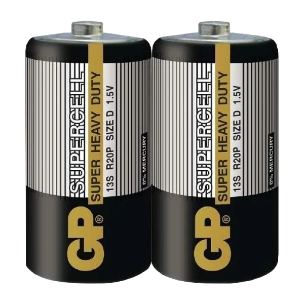 Батарейка GP Supercell R20 D Shrink 2 Heavy Duty 1.5V (2/20/200) R