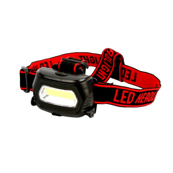 Фонарь налобный Ultraflash LED5359 3W COB от аккумулятора черный (1/20/100)