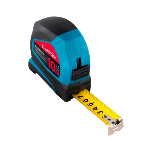 Рулетка измерительная Smartbuy Tools 10м*25мм пластик прорезиненная синий