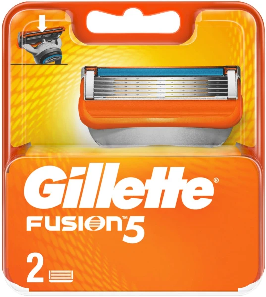 Сменные кассеты Gillette FUSION 5 лезвий 2шт. (цена за 1 шт) (2/20)