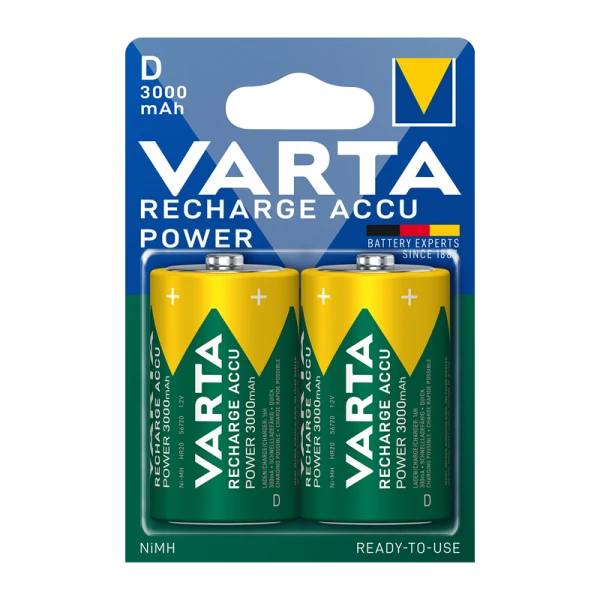 Аккумулятор предзаряженный RTU Varta R20 D BL2 NI-MH 3000mAh (2/20/100)