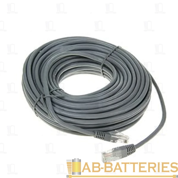 Патч-корд Smartbuy К-09200 RJ-45 (m)-RJ-45 (m) 20.0м кат.5е ПВХ серый (1/12)