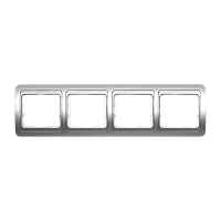 Рамка Smartbuy 4-местная горизонтальная серебро "Марс"