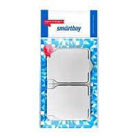 Розетка Smartbuy "Сатурн" 2гн. 16A С/З пластик с крышкой белый