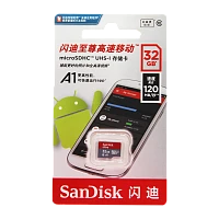 Карта памяти microSD SanDisk ULTRA 32GB Class10 A1 UHS-I (U1) 120 МБ/сек CN (Китай) без адаптера (1/