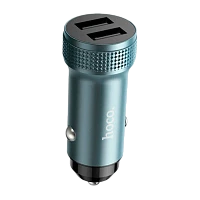 Автомобильное З/У HOCO Z49 2USB 2.4A с кабелем Type-C серый (1/13/130)