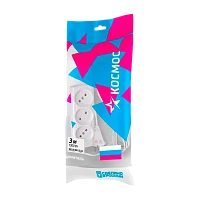 Удлинитель Космос 3р.Б/З 6A 3.0м ШВВП 2x0.75мм² белый (1/60)