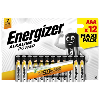 Батарейка Energizer Alkaline power LR03 AAA BL12 Alkaline 1.5V (12/144)