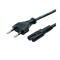 Кабель питания Atcom AT16134 евровилка-2-pin 1.8м ПВХ черный (1/25/200)