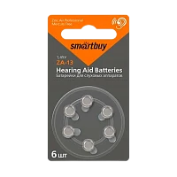 Батарейка Smartbuy ZA13 BL6 Zinc Air 1.45V (6/60/600/3000)