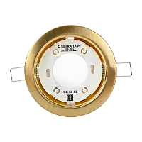 Светильник настенно-потолочный Ultraflash GX-53-05 20W 220V GX53 встраиваемый 106мм золотой (1/50)