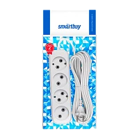 Удлинитель Smartbuy 4р.Б/З 10A 7.0м ПВС 2x1мм² белый (1/30)
