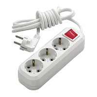 Удлинитель Makel 3р.С/З 5.0м с выкл. белый MGP214 (1/12)