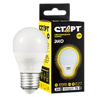 Лампа светодиодная Старт Sphere G45 E27 10W 2700К 220V шар WS (1/10/100)