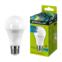 Лампа светодиодная Ergolux A60 E27 17W 4500К 180-240V груша ЛОН (1/10/100)