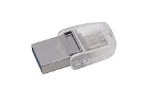 Флеш-накопитель Kingston DataTraveler microDuo 3C 32GB USB3.0 Type-C (m) металл серебряный 