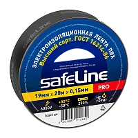 Изолента Safeline 19мм*20м ПВХ черный (10/200)