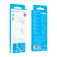 Наушники внутриканальные Borofone BM61 с микр. белый (1/30/420)