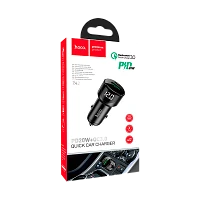 Автомобильное З/У HOCO Z42 1USB/Type-C 3.0A 20W черный (1/12/120) 