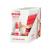 Супер-клей Контакт 20г универсальный BOX10 шоу-бокс (10/200)