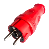 Вилка электрическая Космос 16A IP44 прямая красный (1/300)
