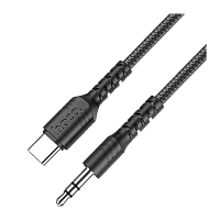 Кабель AUX HOCO UPA17 Jack 3.5mm (m)-Type-C (m) 1м TPE черный (1/37/370) 