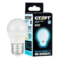 Лампа светодиодная Старт Sphere G45 E27 7W 4000К 220V шар WS (1/10/100)
