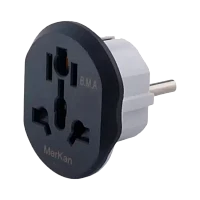 Сетевой переходник Merkan универсальный 16A 1р.Б/З черный