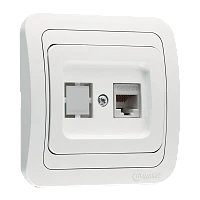 Розетка интернет Makel Mimoza 1гн. белый 12035M (1/12)