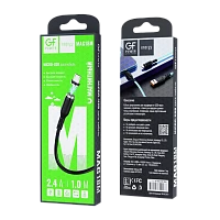 Кабель GFPower MAG18M USB (m)-microUSB (m) 1м 2.4A ПВХ магнит черный (1/200/800)