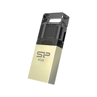 Флеш-накопитель Silicon Power Mobile X10 8GB USB2.0 металл золотой