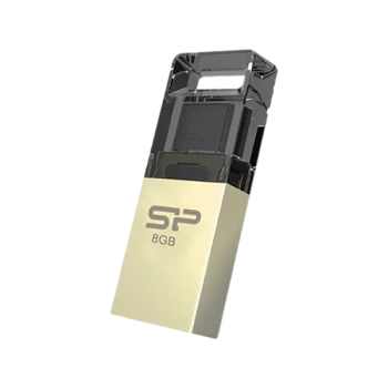Флеш-накопитель Silicon Power Mobile X10 8GB USB2.0 металл золотой