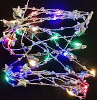 Гирлянда Старт НГ 20LED 2.3м бусы звезды 8 режимов ассорти