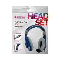 Наушники полноразмерные Defender 750 Gryphon с микр. синий (1/20)