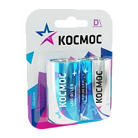 Батарейка Космос MAX LR20 D BL2 Alkaline 1.5V (2/24/96) 