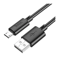 Кабель HOCO X88 USB (m)-microUSB (m) 1м 2.4A ПВХ черный (1/420)