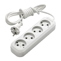 Удлинитель Makel 4р.Б/З 10A 2.0м 2x0.75мм² IP20 белый MGP142 (1/12)