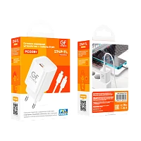Сетевое З/У GFPower S74P-TL Type-C 30W QC3.0 с кабелем Type-C-Lightning белый (1/30/180)