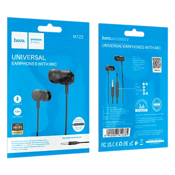Наушники внутриканальные HOCO M122 с микр. черный