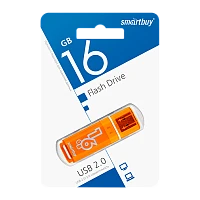 Флеш-накопитель Smartbuy Glossy 16GB USB2.0 пластик оранжевый