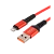 *Кабель GoPower GP02L USB (m)-Lightning (m) 1.0м 2.4A нейлон красный (1/200/800) 