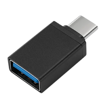 Переходник GoPower Type-C (m)-USB (f) 2.0 черный Premium Zip-Lock c подвесом (1/500)
