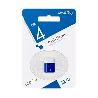 Флеш-накопитель Smartbuy Lara 4GB USB2.0 пластик синий