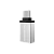 Переходник Borofone BV3 Type-C (m)-USB (f) алюминий серебряный (1/100/600)
