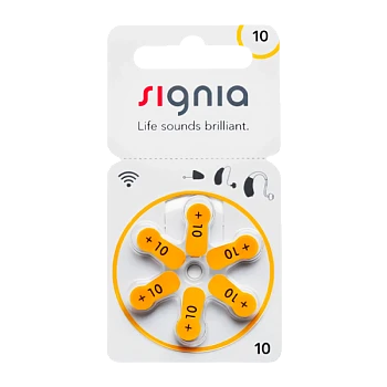 Батарейка Siemens Signia ZA10 BL6 Zinc Air 1.45V (6/60/300)