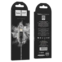 Кабель HOCO X14 USB (m)-Lightning (m) 1м 2.0A нейлон черный (1/33/330)