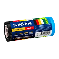 Изолента Safeline MASTER 15мм*5м ПВХ рулон 7шт. ассорти (1/40)