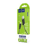 Кабель HOCO X24 USB (m)-Lightning (m) 1м 2.4A TPE черный (1/31/310)