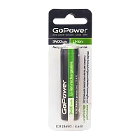 Аккумулятор Li-ion GoPower NCR18650 (Pan. NCR18650B) BL1 3.6V 3400mAh с/з выс.конт. (1/155)