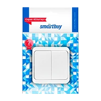 Выключатель Smartbuy "Юпитер" 2-клав.10A белый